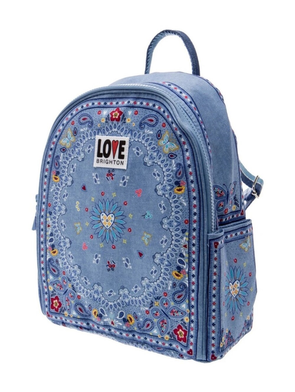 NWT Brighton Bandana Love Backpack Periwinkle Blue / Purple